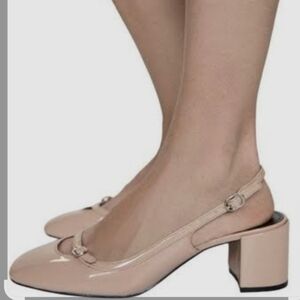 Mango women's buckle-detail slingback heeled shoes 